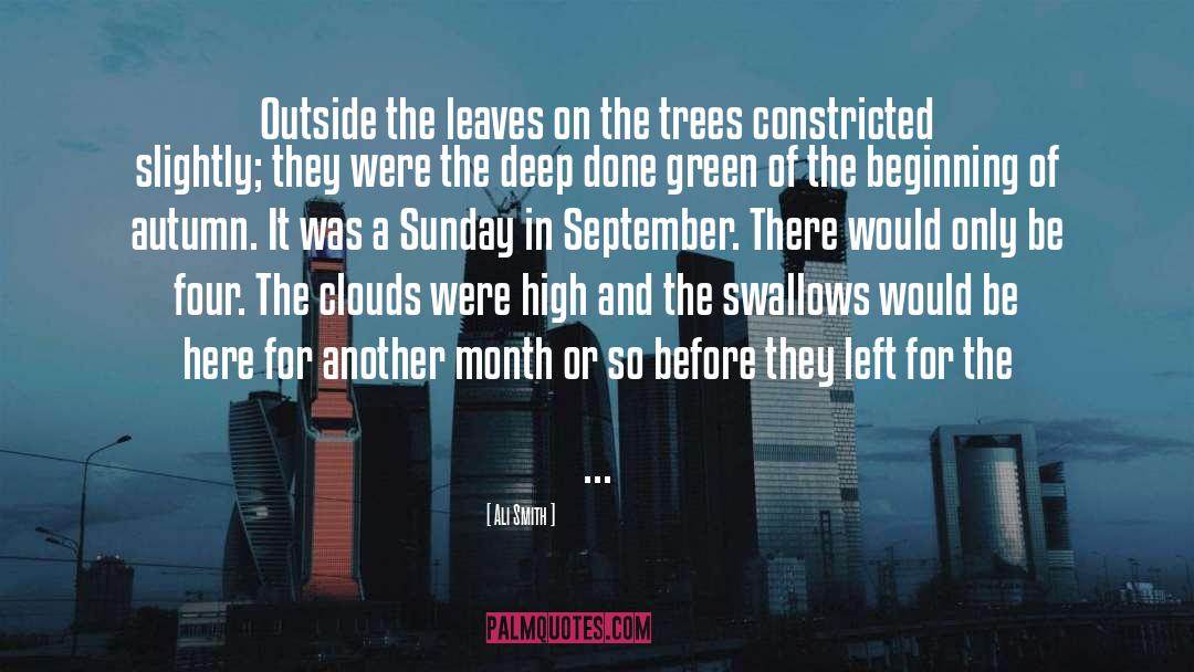 Ali Smith Quotes: Outside the leaves on the