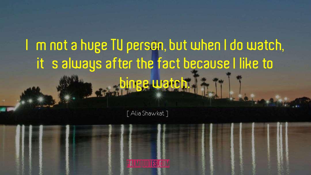 Alia Shawkat Quotes: I'm not a huge TV