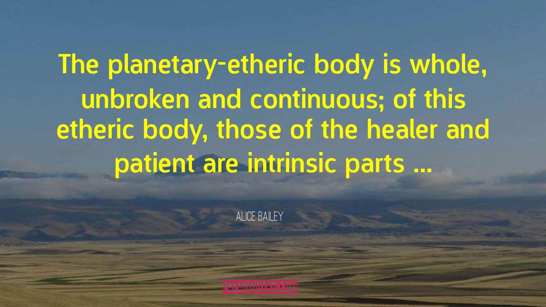 Alice Bailey Quotes: The planetary-etheric body is whole,