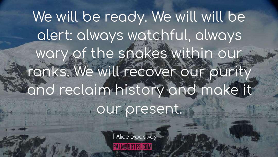 Alice Broadway Quotes: We will be ready. We