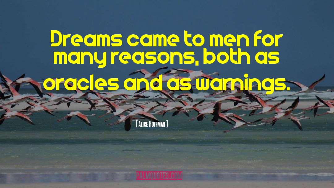 Alice Hoffman Quotes: Dreams came to men for