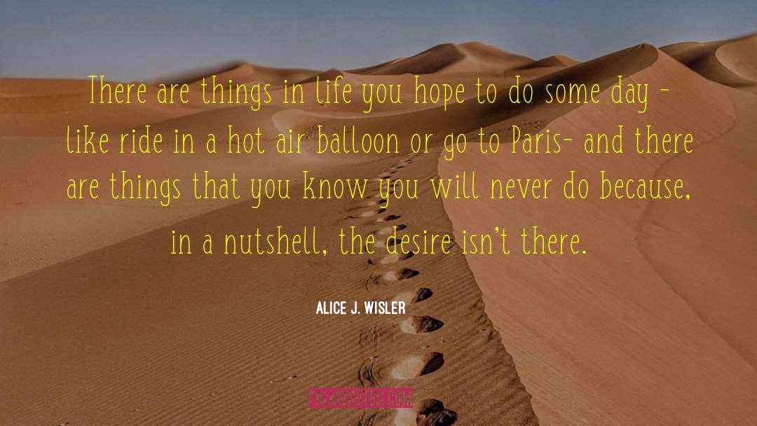 Alice J. Wisler Quotes: There are things in life