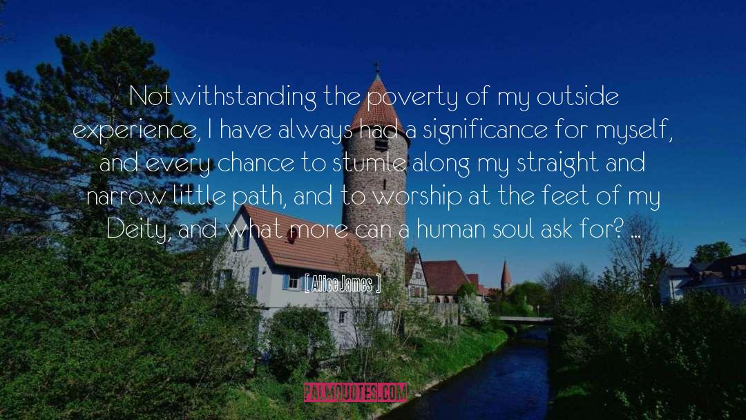 Alice James Quotes: Notwithstanding the poverty of my