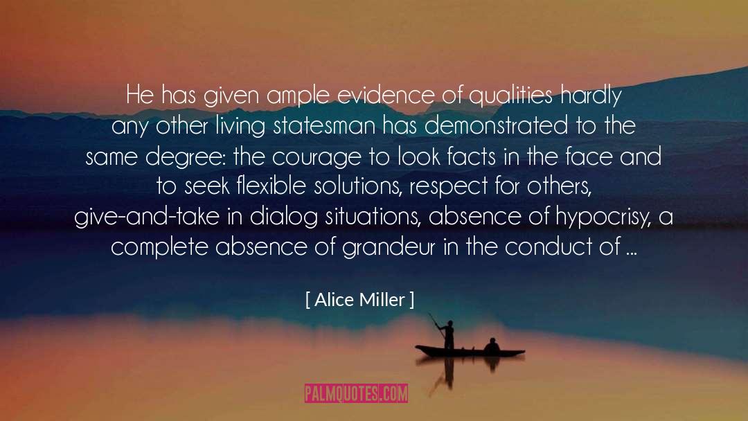 Alice   Miller Quotes: He has given ample evidence