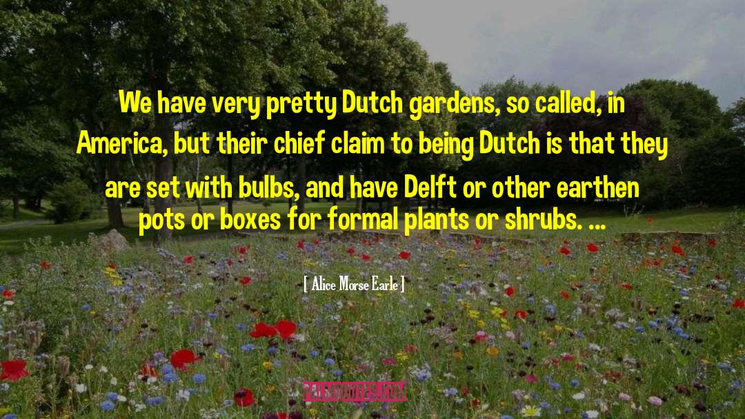 Alice Morse Earle Quotes: We have very pretty Dutch