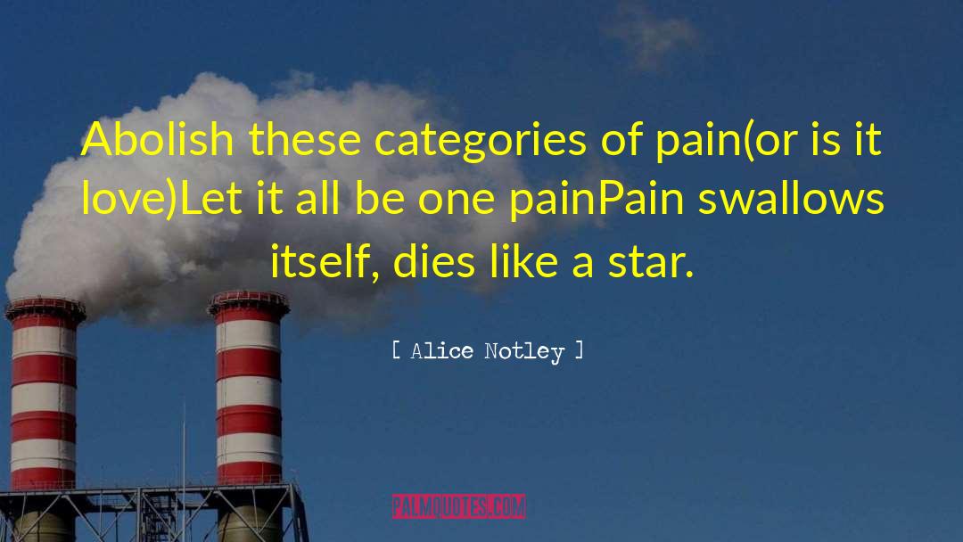 Alice Notley Quotes: Abolish these categories of pain<br