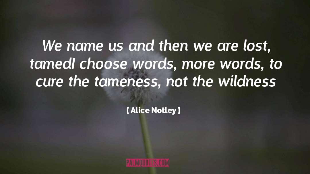Alice Notley Quotes: We name us and then