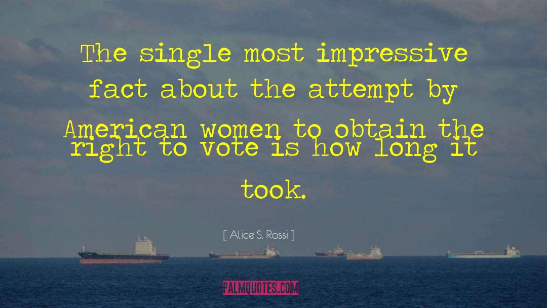 Alice S. Rossi Quotes: The single most impressive fact