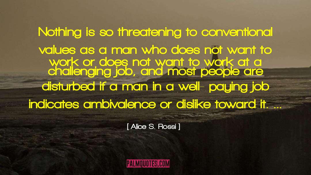 Alice S. Rossi Quotes: Nothing is so threatening to