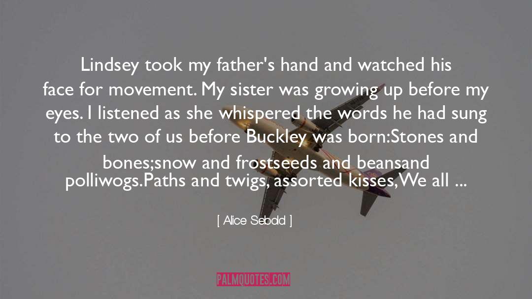 Alice Sebold Quotes: Lindsey took my father's hand
