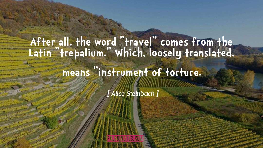 Alice Steinbach Quotes: After all, the word 