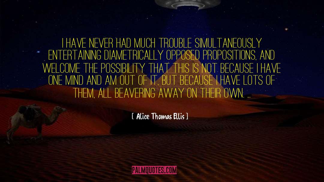 Alice Thomas Ellis Quotes: I have never had much