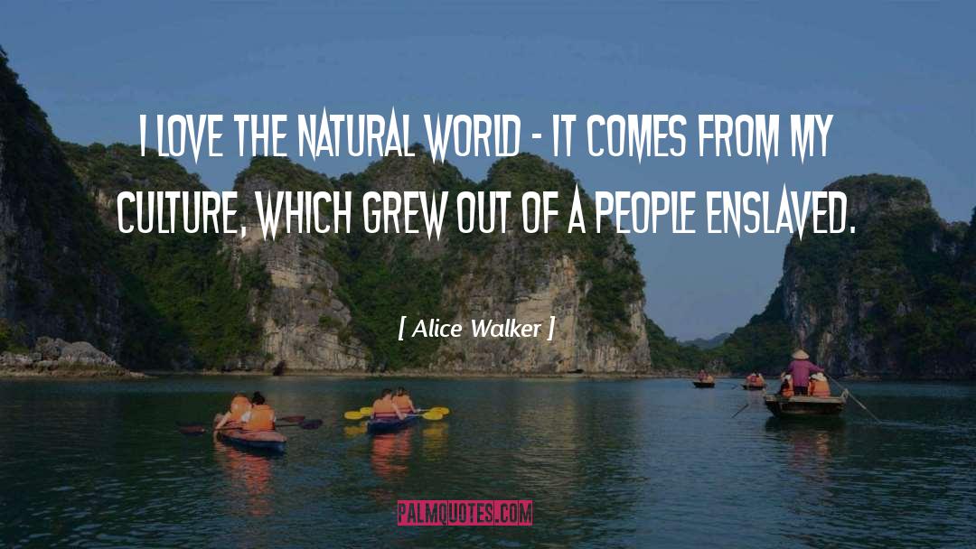 Alice Walker Quotes: I love the natural world