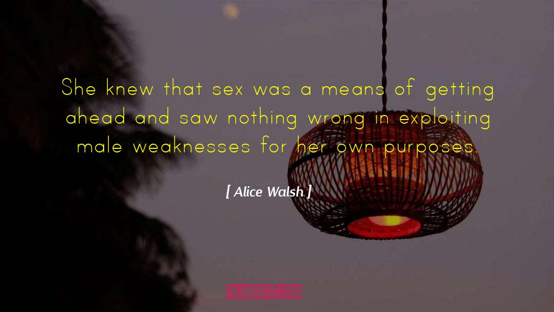 Alice Walsh Quotes: She knew that sex was