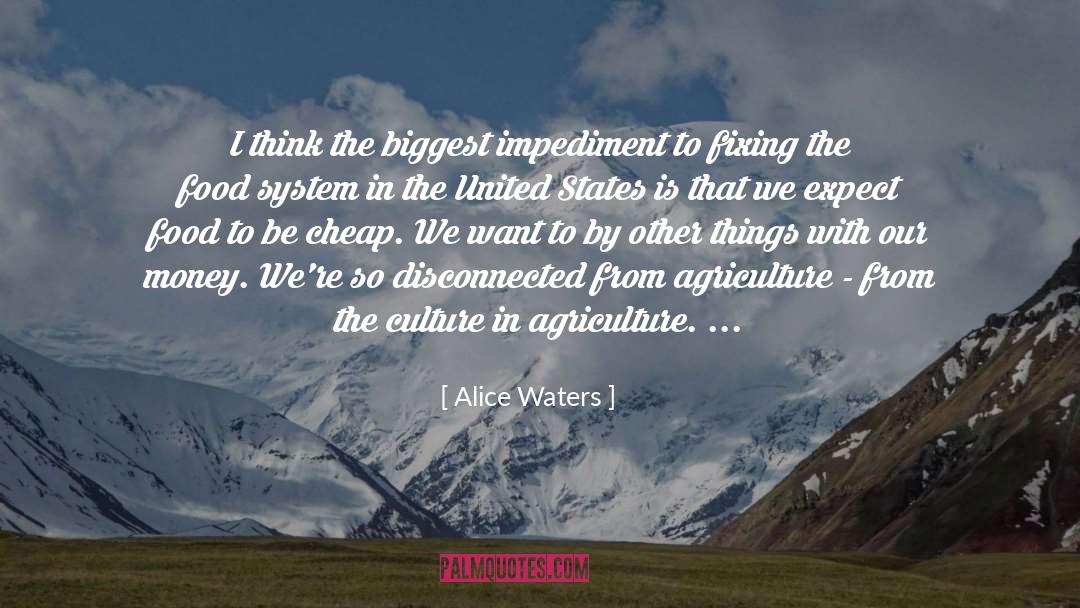 Alice Waters Quotes: I think the biggest impediment