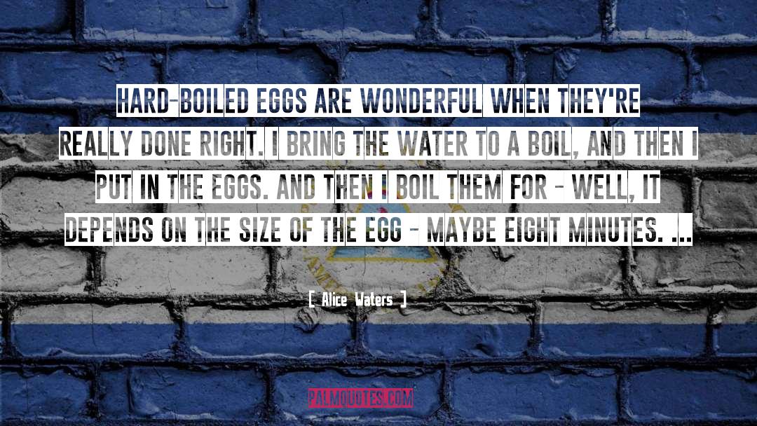 Alice Waters Quotes: Hard-boiled eggs are wonderful when