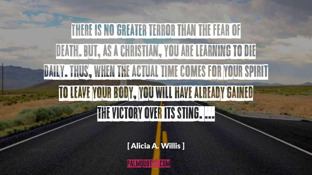 Alicia A. Willis Quotes: There is no greater terror