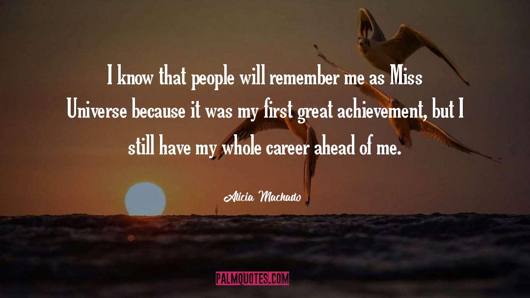 Alicia Machado Quotes: I know that people will