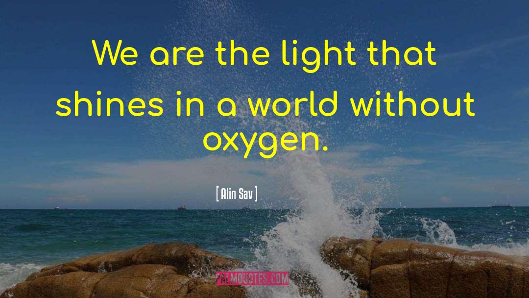 Alin Sav Quotes: We are the light that