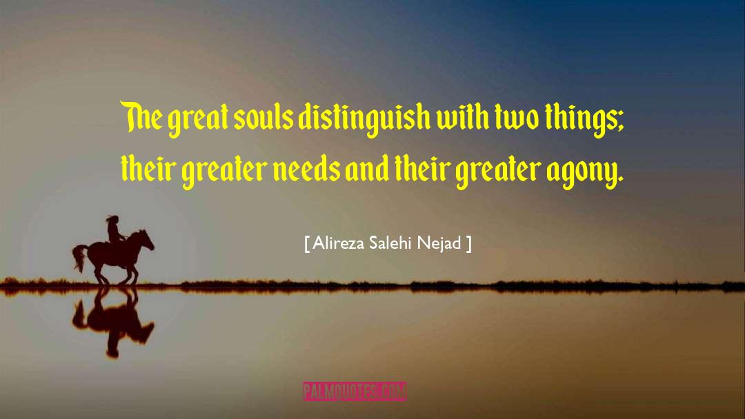 Alireza Salehi Nejad Quotes: The great souls distinguish with