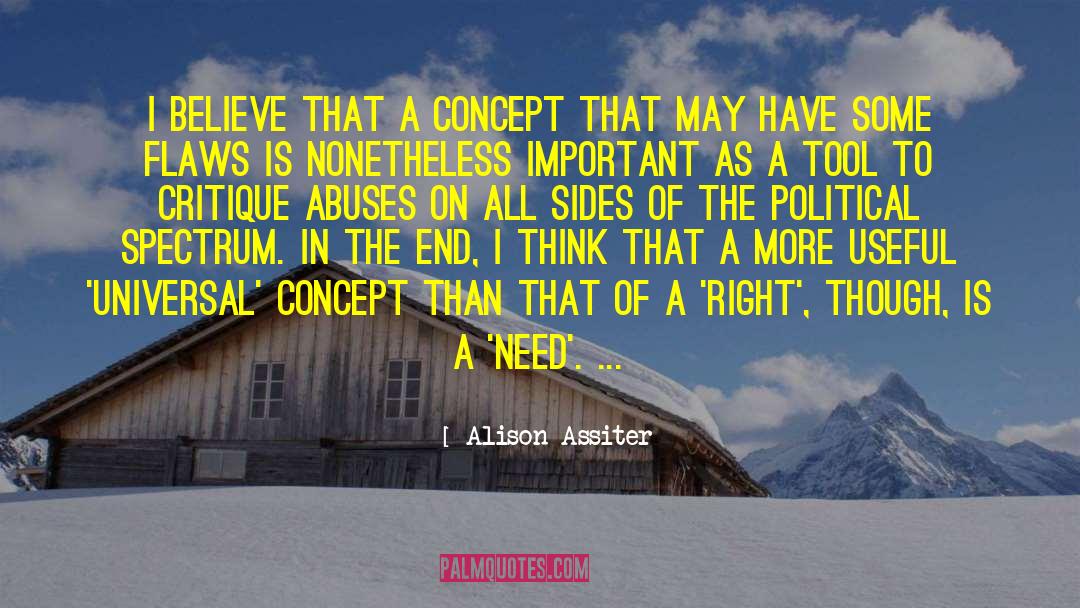 Alison Assiter Quotes: I believe that a concept