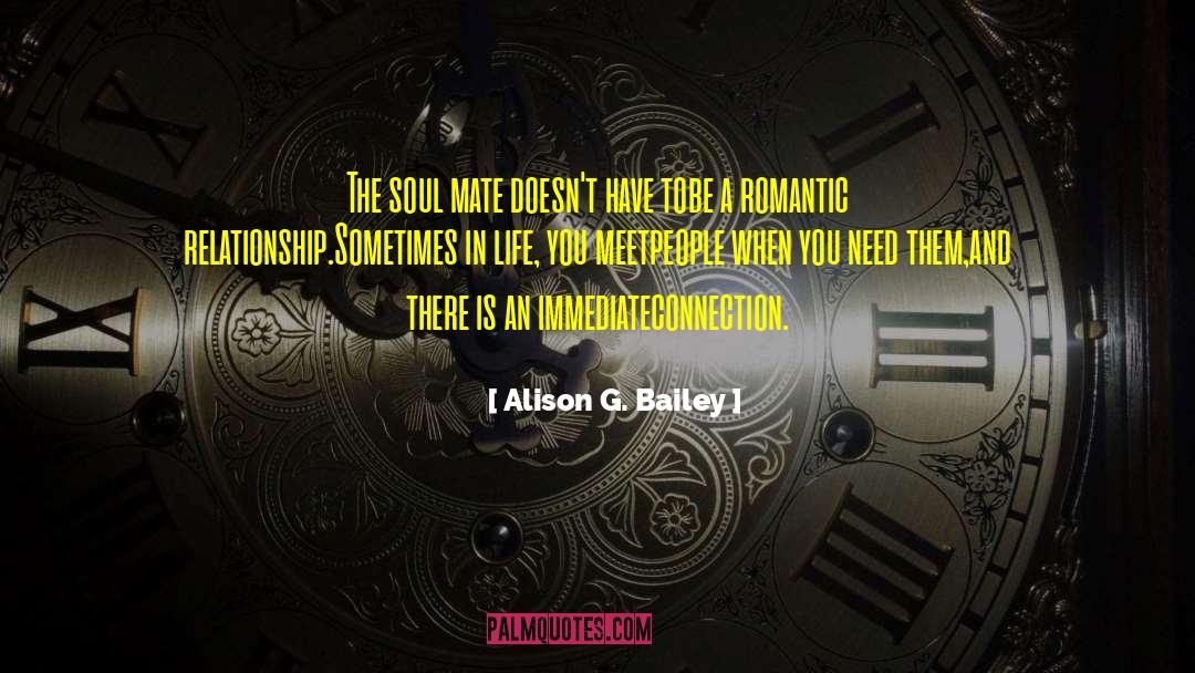 Alison G. Bailey Quotes: The soul mate doesn't have