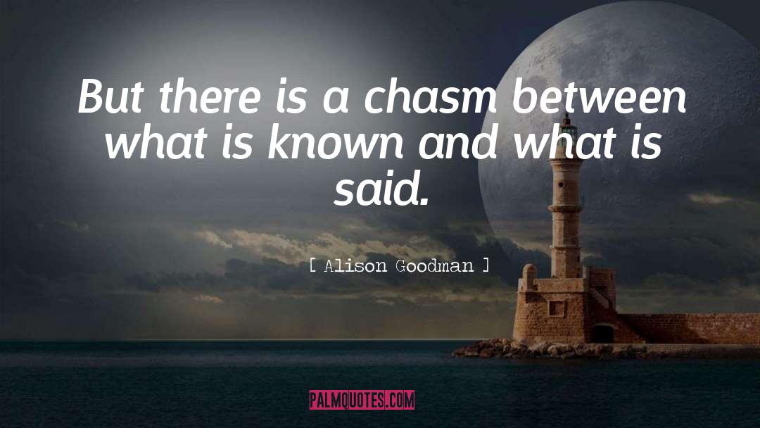 Alison Goodman Quotes: But there is a chasm