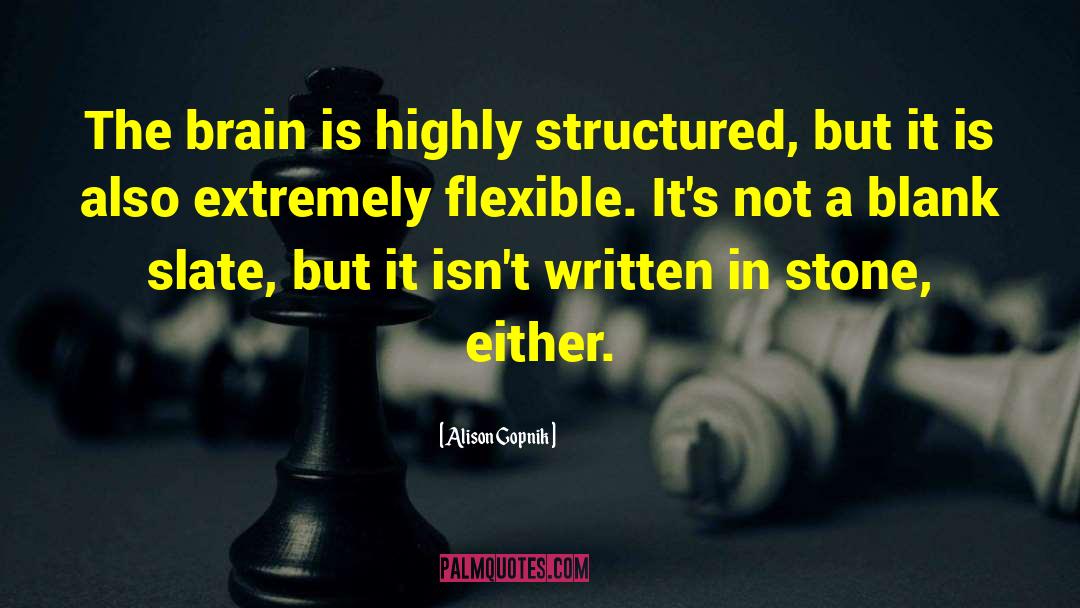 Alison Gopnik Quotes: The brain is highly structured,