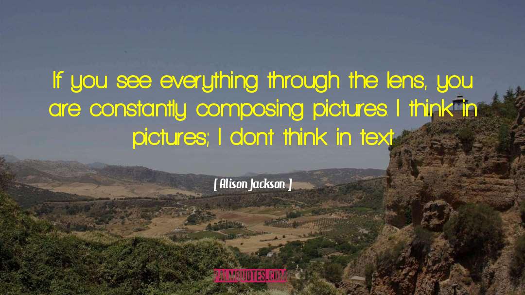 Alison Jackson Quotes: If you see everything through