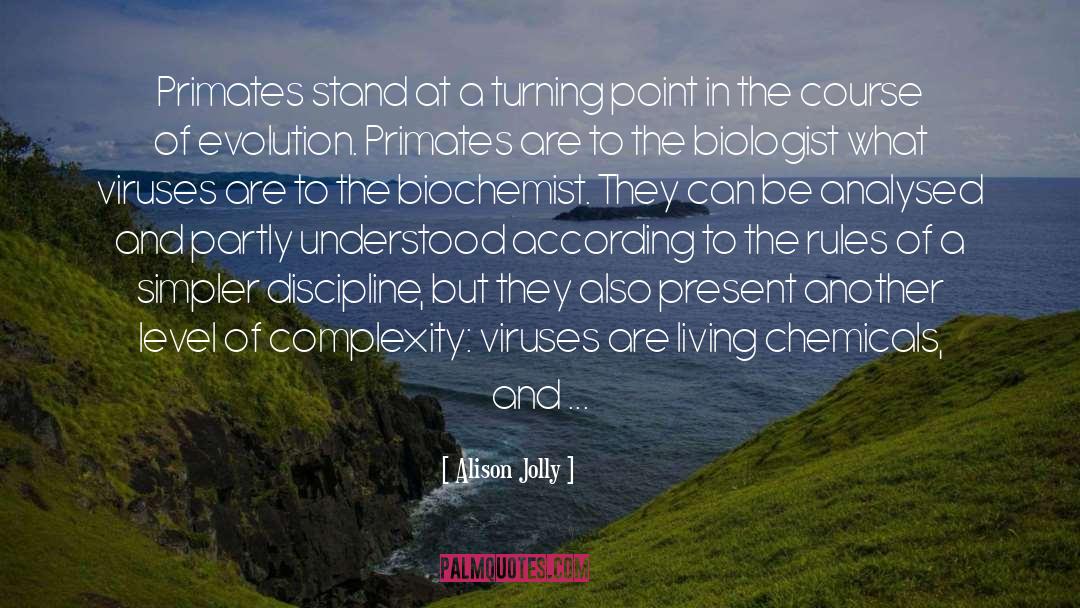 Alison Jolly Quotes: Primates stand at a turning