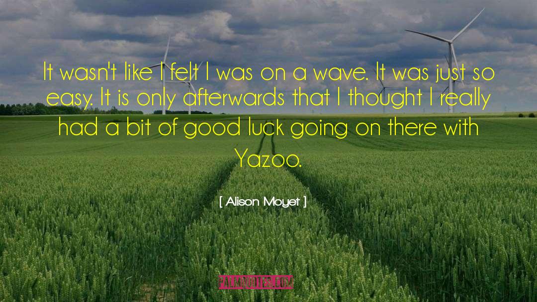 Alison Moyet Quotes: It wasn't like I felt