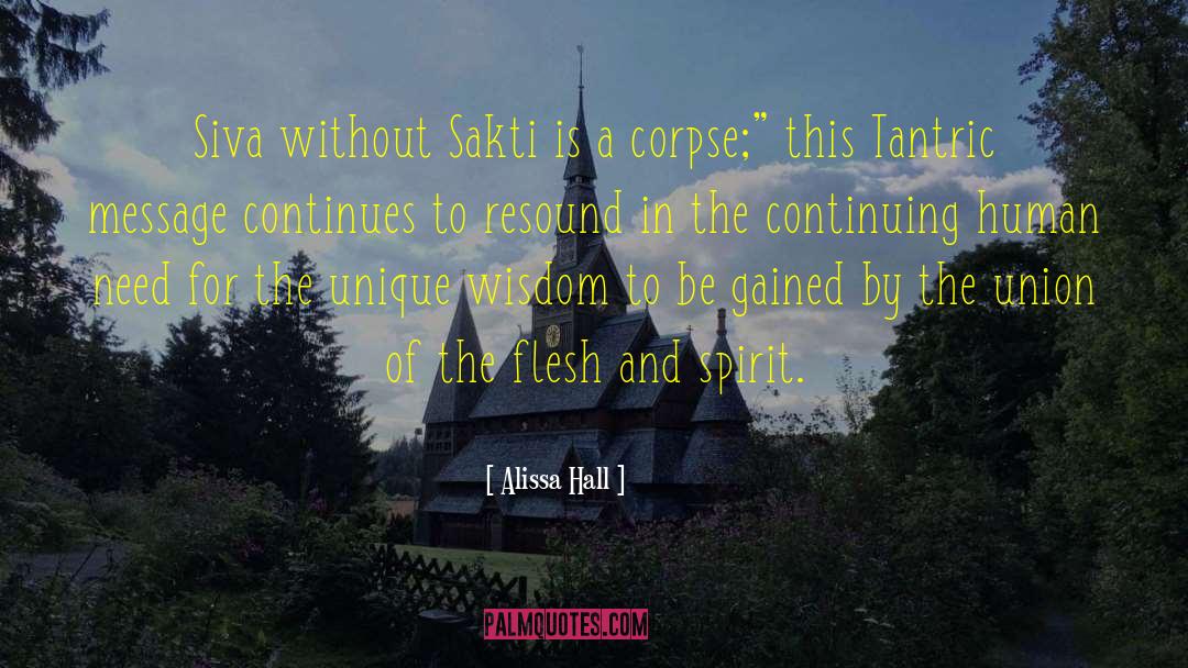 Alissa Hall Quotes: Siva without Sakti is a