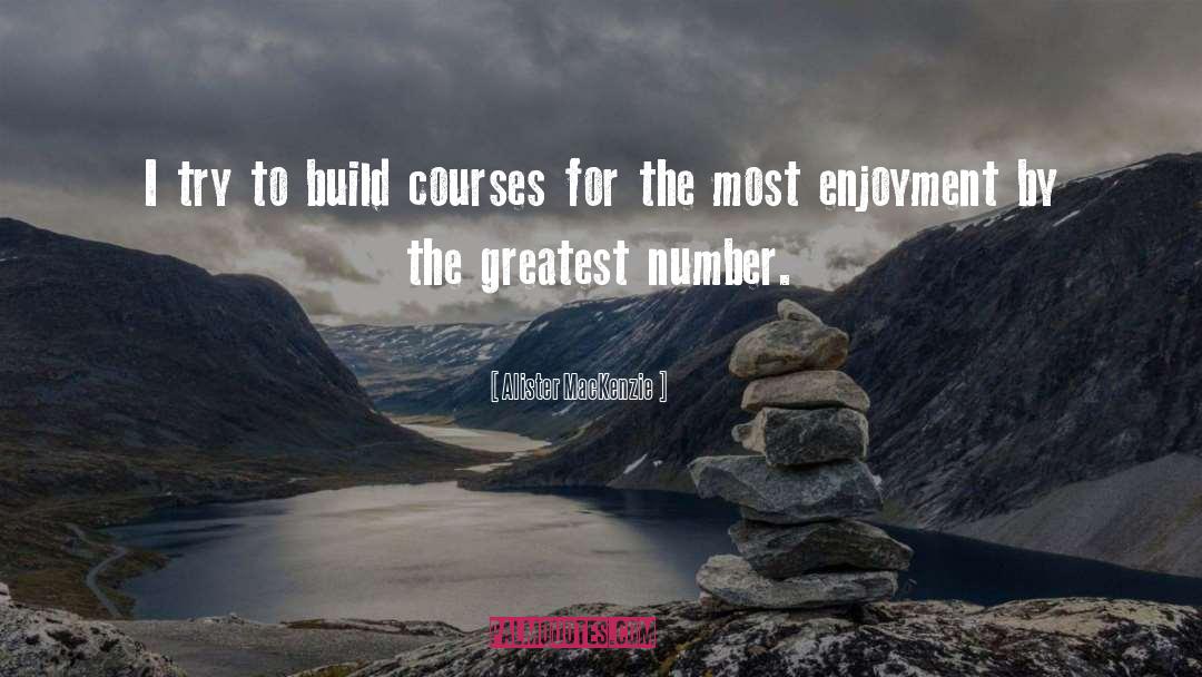 Alister MacKenzie Quotes: I try to build courses