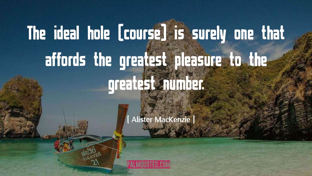 Alister MacKenzie Quotes: The ideal hole (course) is