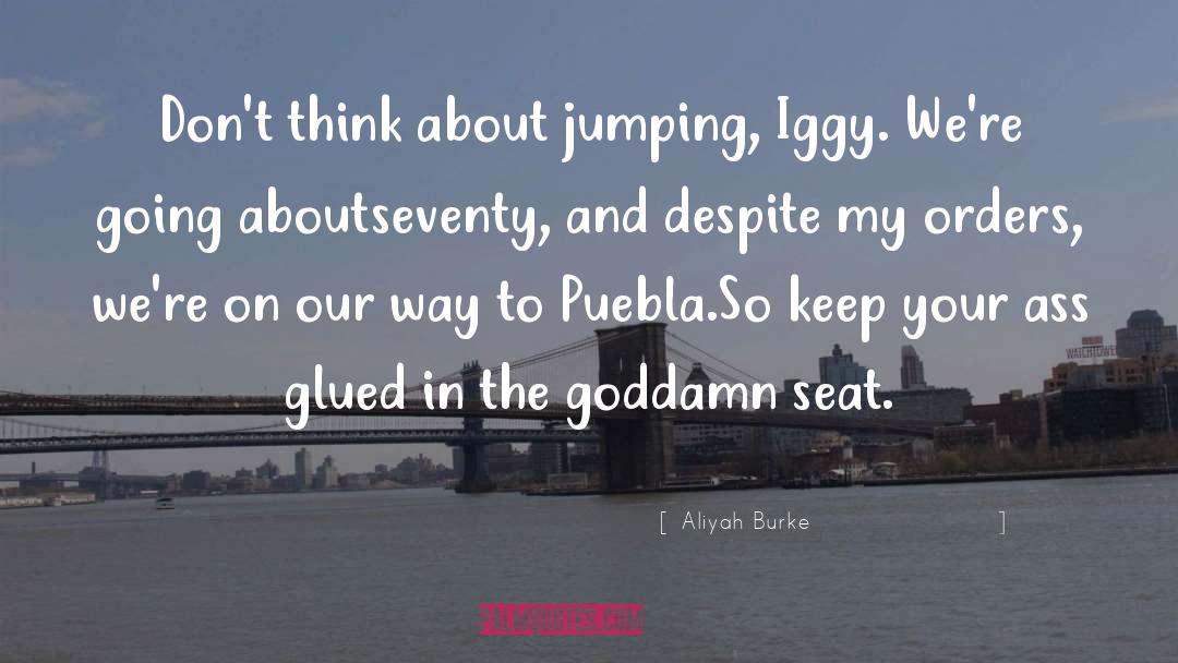 Aliyah Burke Quotes: Don't think about jumping, Iggy.