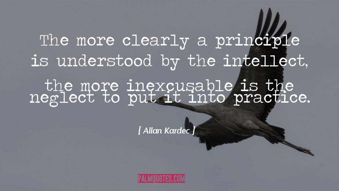 Allan Kardec Quotes: The more clearly a principle