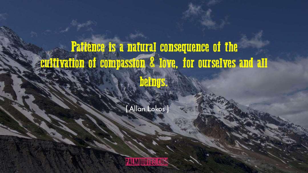 Allan Lokos Quotes: Patience is a natural consequence