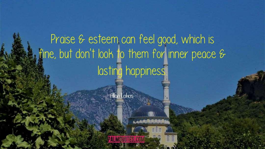 Allan Lokos Quotes: Praise & esteem can feel