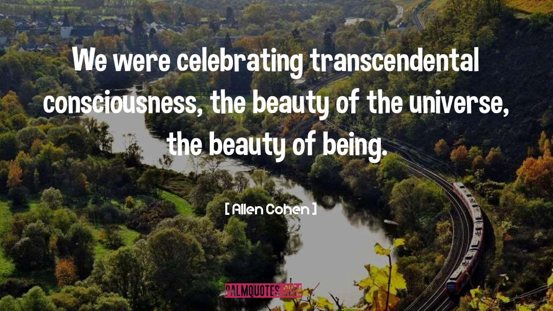 Allen Cohen Quotes: We were celebrating transcendental consciousness,