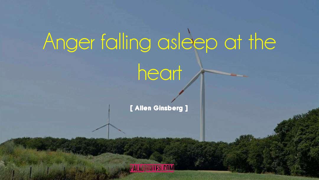 Allen Ginsberg Quotes: Anger falling asleep at the