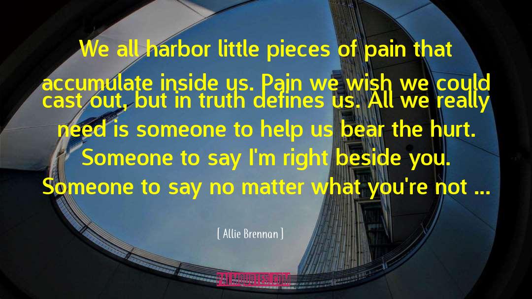 Allie Brennan Quotes: We all harbor little pieces