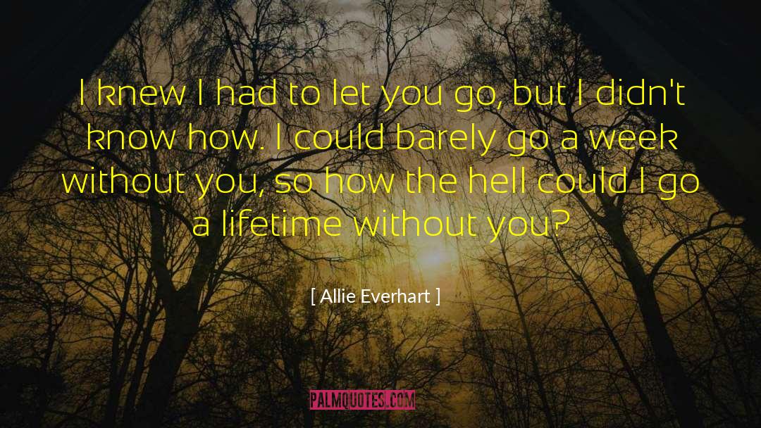 Allie Everhart Quotes: I knew I had to