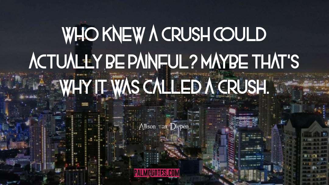 Allison Van Diepen Quotes: Who knew a crush could