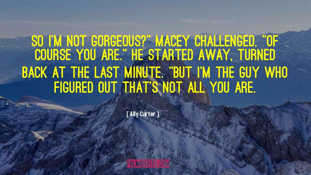 Ally Carter Quotes: So I'm not gorgeous?