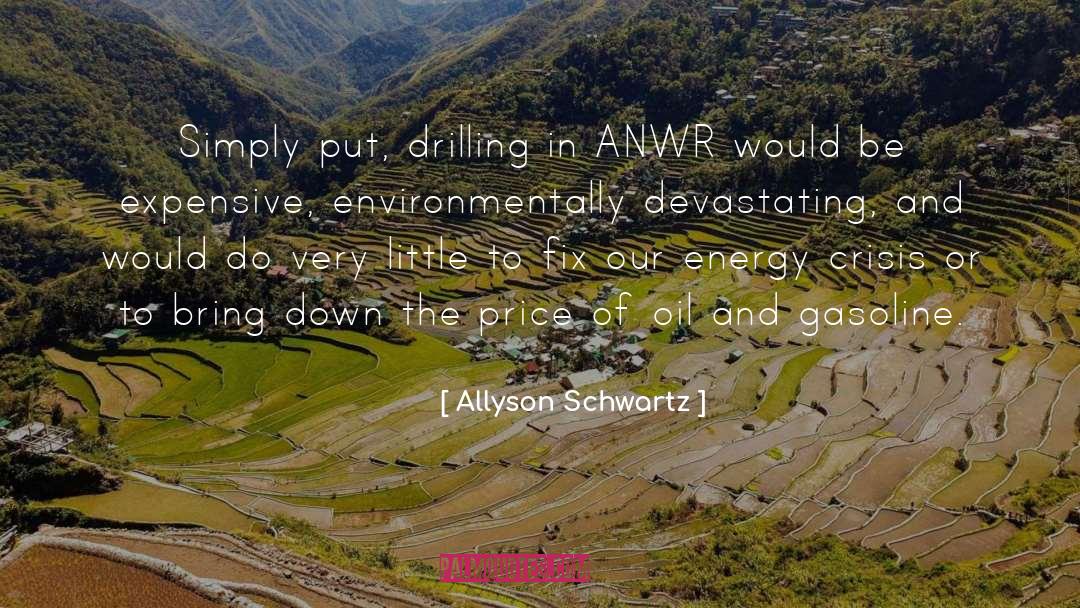 Allyson Schwartz Quotes: Simply put, drilling in ANWR