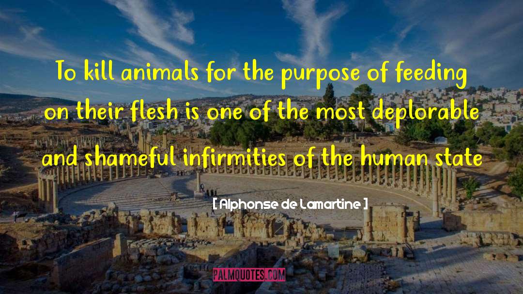 Alphonse De Lamartine Quotes: To kill animals for the