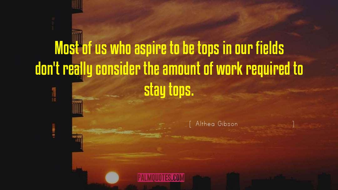 Althea Gibson Quotes: Most of us who aspire