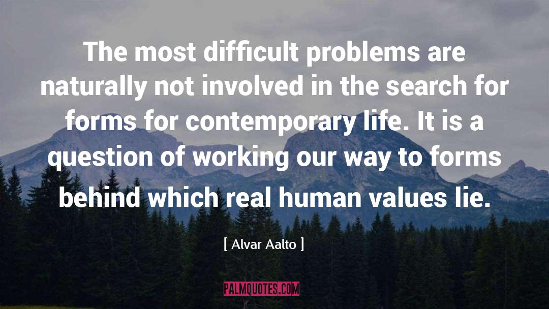 Alvar Aalto Quotes: The most difficult problems are