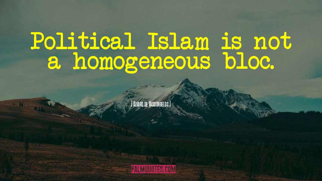 Alvaro De Vasconcelos Quotes: Political Islam is not a