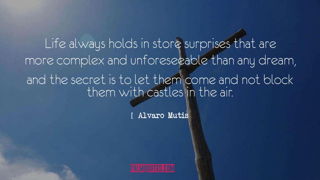 Alvaro Mutis Quotes: Life always holds in store